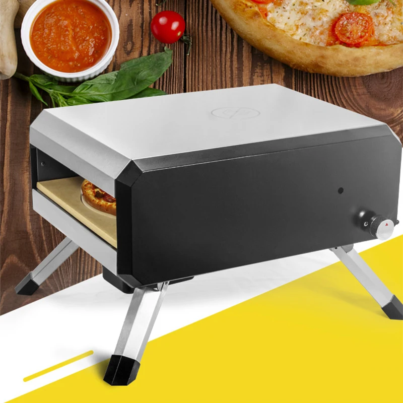 Outdoor Mini Pizza Oven Gas Powered Egg Tart Baker Oven Stainless Steel 14 Inch Pizza Baking Machine 5