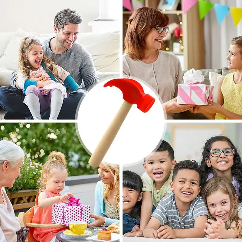 Kids Hammer Toy Educational Simulation Mallet Toy Realistic Maintenance Tools Portable Pretend Hammer for Enhances Fine Motor