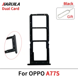 Dual SIM Card Holder Tray Adapter Socket Replacement (A77S Black)