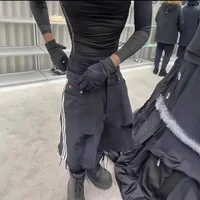 Washed Hem Jeans Shorts Men Summer Thin Straight Sport Five-Point Casual Loose Fit American Street Style Versatile Denim Shorts