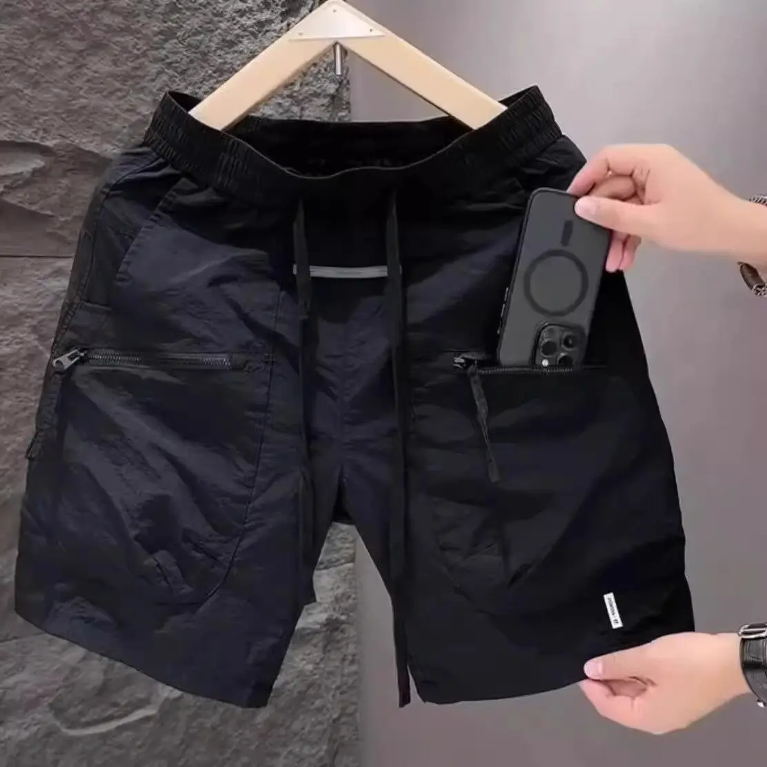 남성 작업복 반바지 여름 스포츠 캐주얼 큰 주머니 루즈핏 오염 방지 내마모성 5부 바지