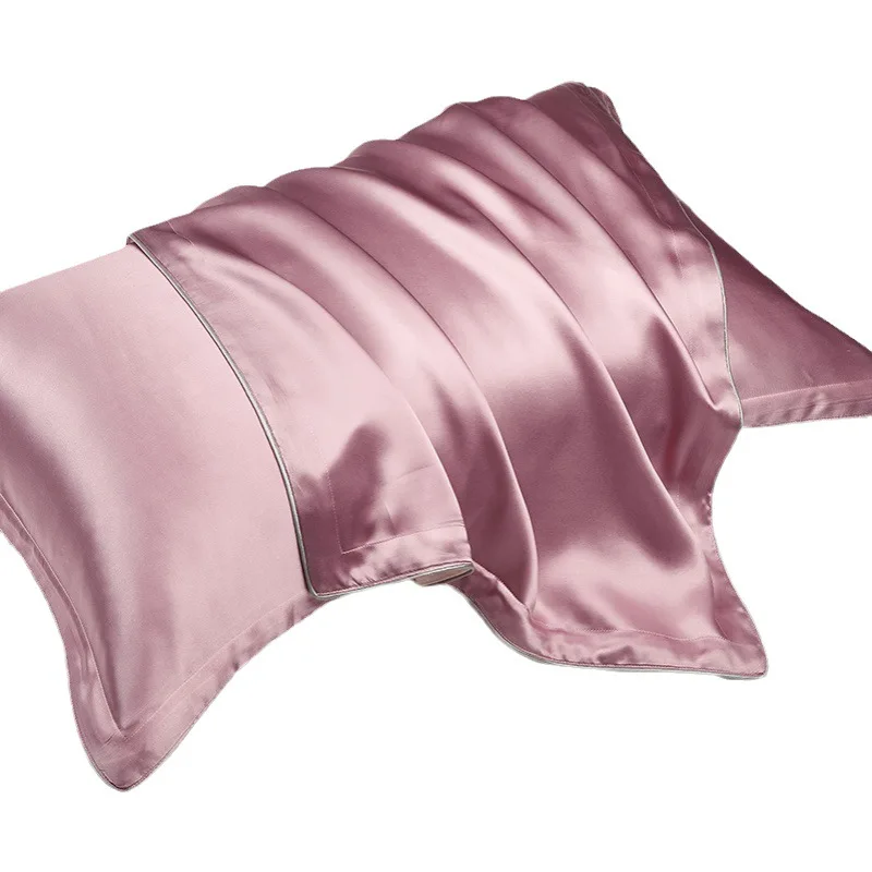 Single sided 30MM Silk Pillowcases 100% Mulberry Silk Ivory Champagne Pink Purple Colors Hair Care and Beauty 48cmX74cm 5