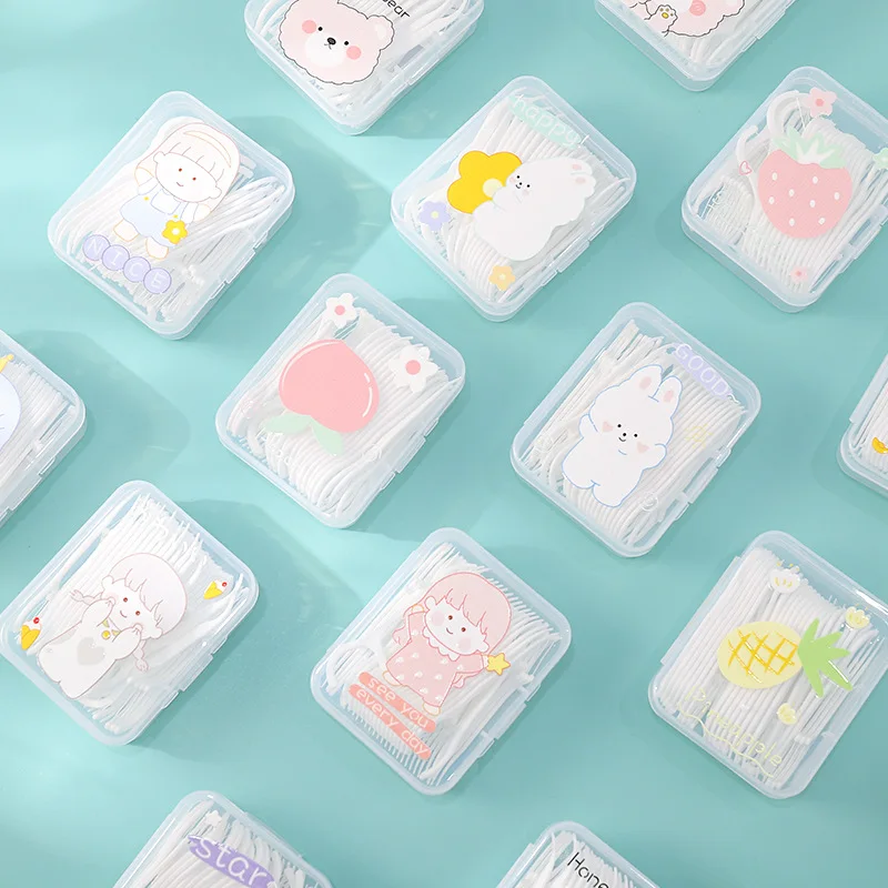 

Мультяшная зубная нить, плоская зубная нить 50, необычная зубочистка, тонкая и гладкая зубочистка, ультратонкая зубная нить