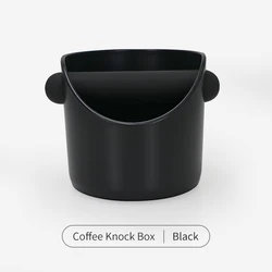 Anti-Slip Coffee Grounds Knock Box - Barista Accessory and Tool (Black)
