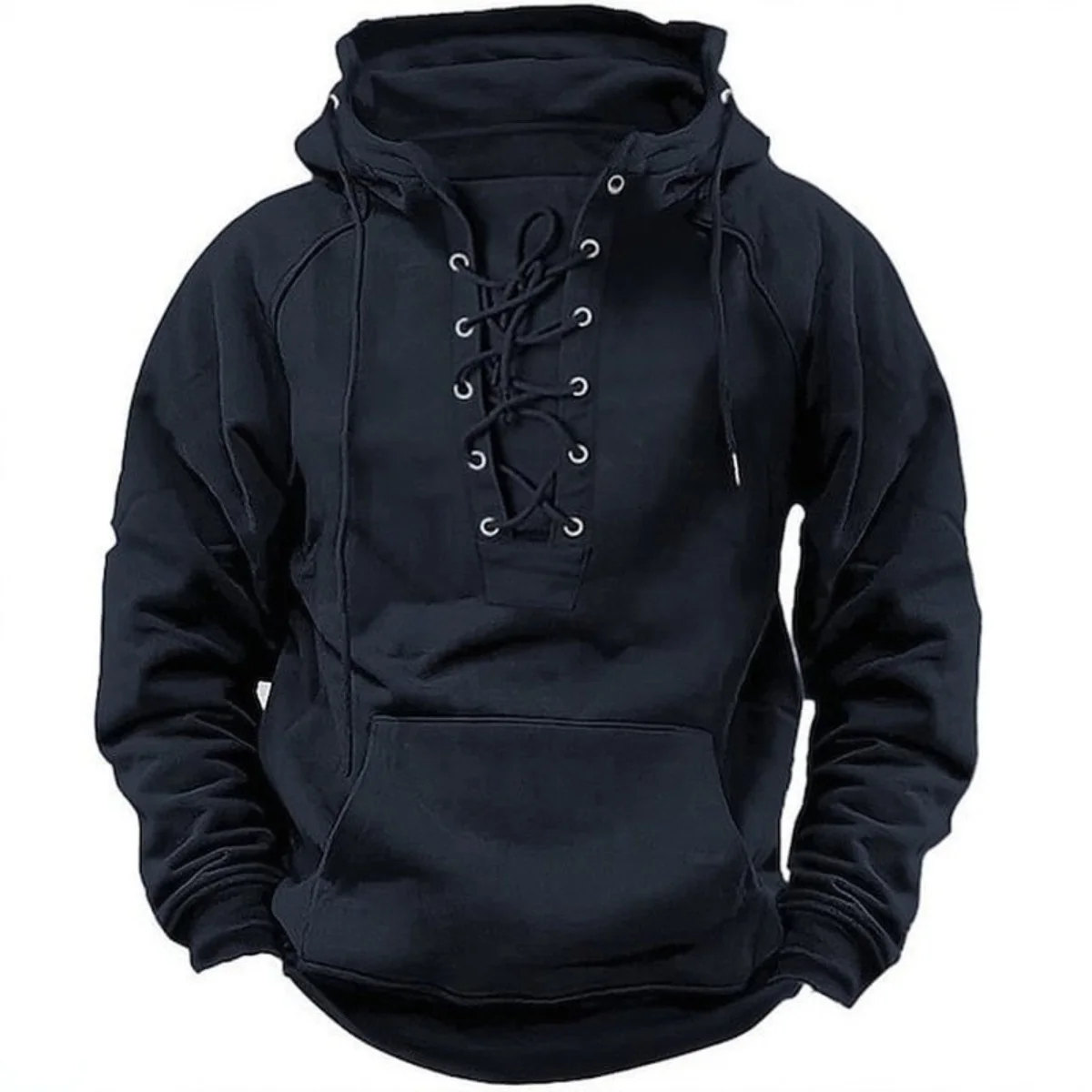 Men's Casual Sweatshirt Sportswear Multi-Pocket Retro Hooded Jacket Jz new fashion