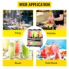 VEVOR 45L Slushy Machine Intelligent LED Control Panel Drink Dispenser Juicer Beverage Granizing Smoothie Maker for Commercial 5