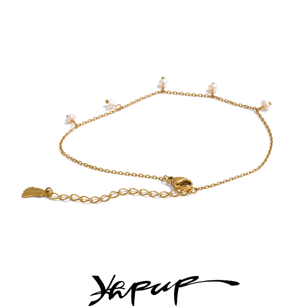 Yhpup Jewelry Anklet for Women Waterproof Stainless Steel