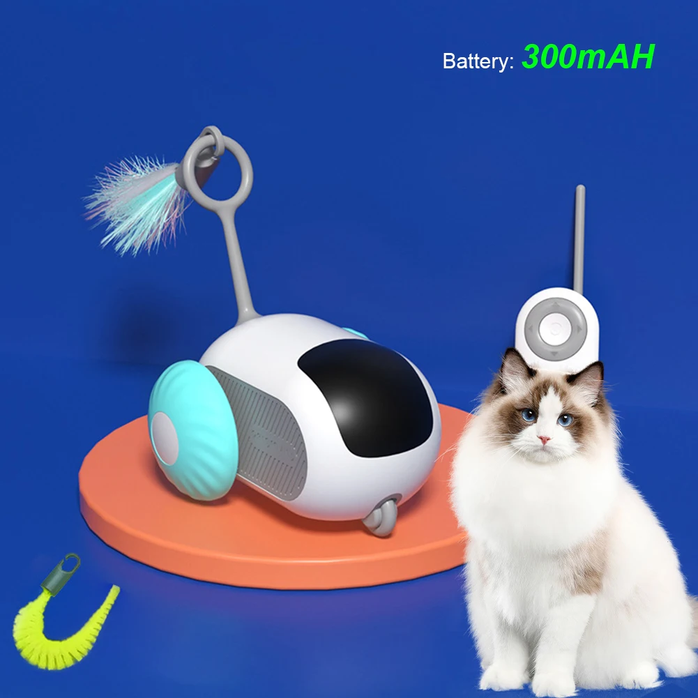 전기 이동 고양이 장난감, 리모컨 자동 자동차 고양이 장난감, USB 충전 무선 티즈 고양이 장난감, 실내 고양이 소형견용