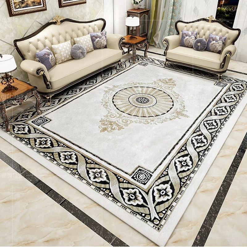 

Customize Wool Carpet Luxury Europe Rugs and Carpet for Living Room Handmade Wool Thick Area Rug for Bedroom Study Floor Mat