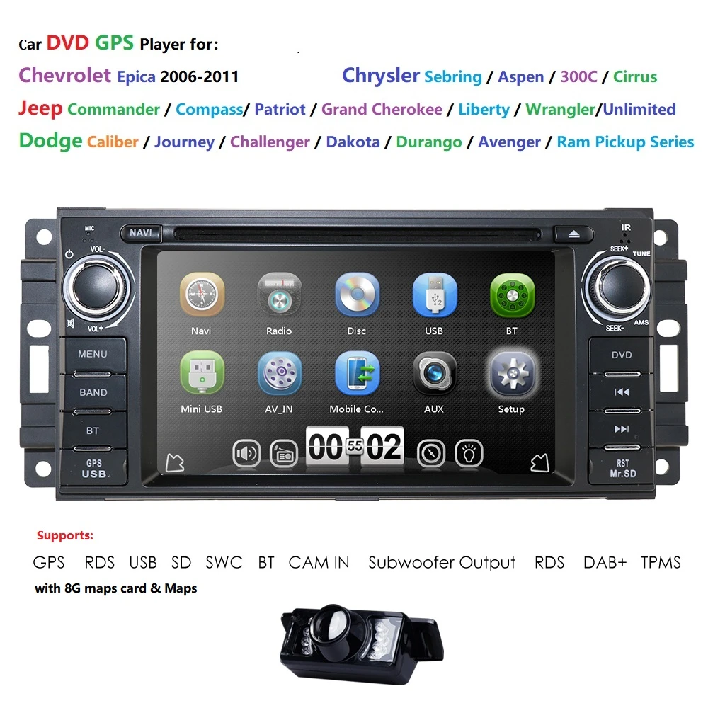 Hizpo Car Stereo GPS DVD Player for Dodge Ram Challenger Jeep Wrangler JK  Head Unit Single Din ''Touch Screen Indash Radio BT|Car Multimedia  Player| - AliExpress