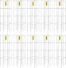 Tomato Cages, 11.8" x 11.8" x 46.1", 10 Packs Square Plant Support Cages, Silver PVC-Coated Steel Tomato Towers for Climbing 1