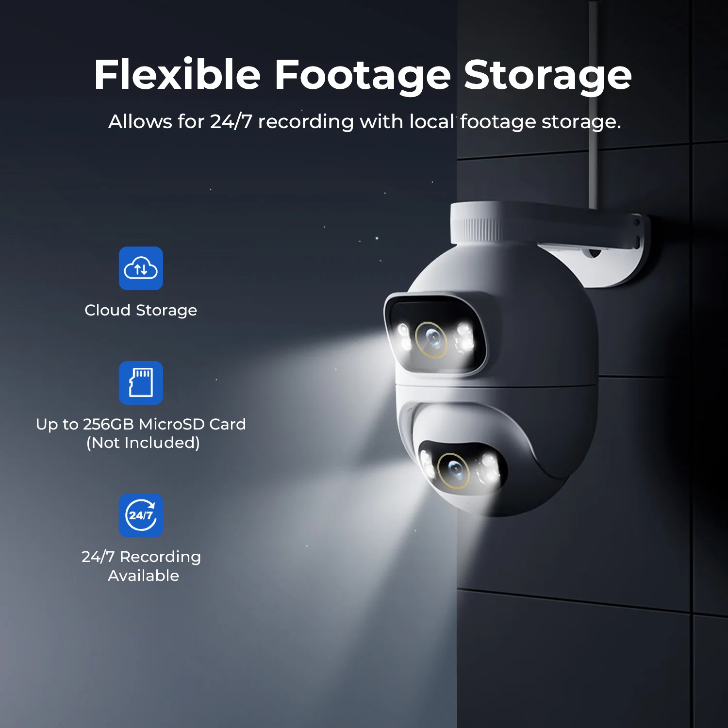 IMILAB New Outdoor Surveillance 3K+3K Dual Lens Camera 360° PTZ/Colour Night Vision/7/24 Work/MiHome App - EC6 Dual Upgraded 6