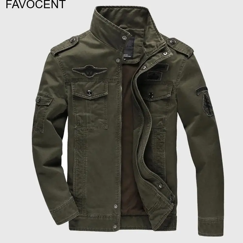 

Casual Army Military Jacket Men Plus Size M-6Xl Jaqueta Masculina Air Force One Spring Autumn Cargo Mens Jackets Coat New 2023