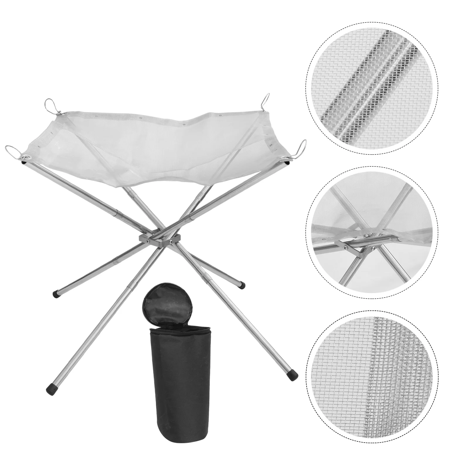 

Folding Campfire Stand Wood Stove Portable Bonfire Frame Burning Bracket Tripod