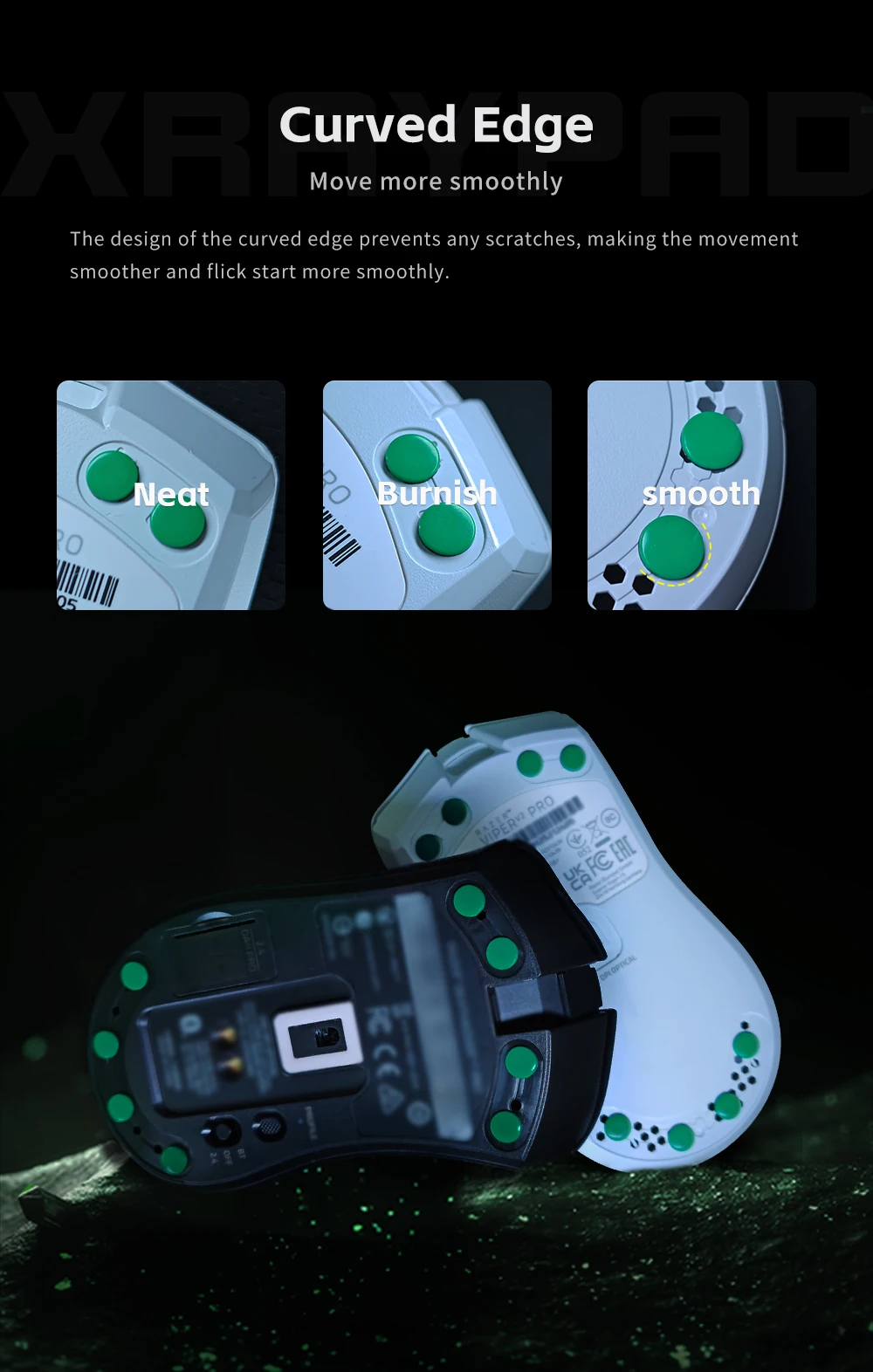 Enhanced Mouse Skates with Noise Reduction Technology