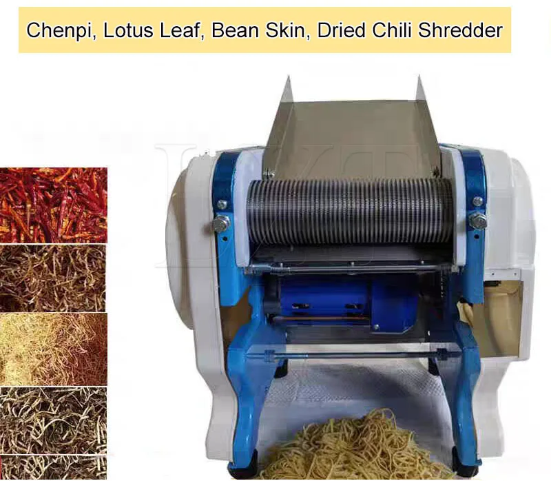 Description Picture 5 of itemCommercial Dried Chili Shredder 0.75-6MM Electric Tobacco Cutting Machine Small Food Shredder Processing 110V 220V