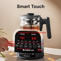 Bouilloire Électrique Intelligente 1,5 L, Théière Vapeur Multifonction, Pot de Santé à Température Contrôlée, Théière en Verre pour Bureau, Fonction Maintien au Chaud Automatique 4