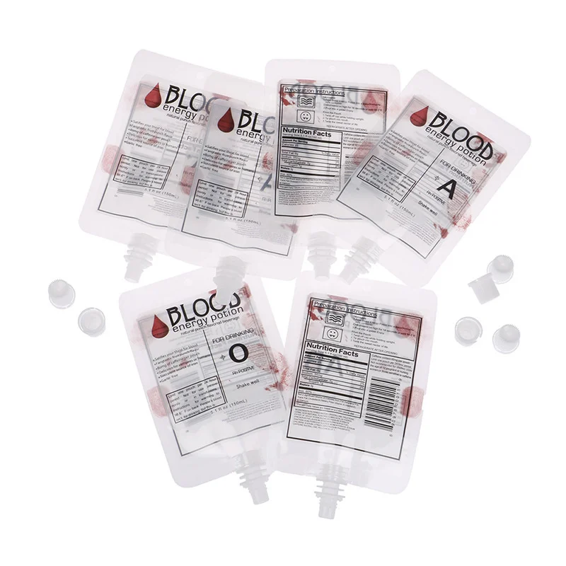 10pcs 150 ml Infusion Bags for Filling Halloween Blood Bag for Drinking Infusion Bag Halloween Decor, Vampire Blood Pouch Drink