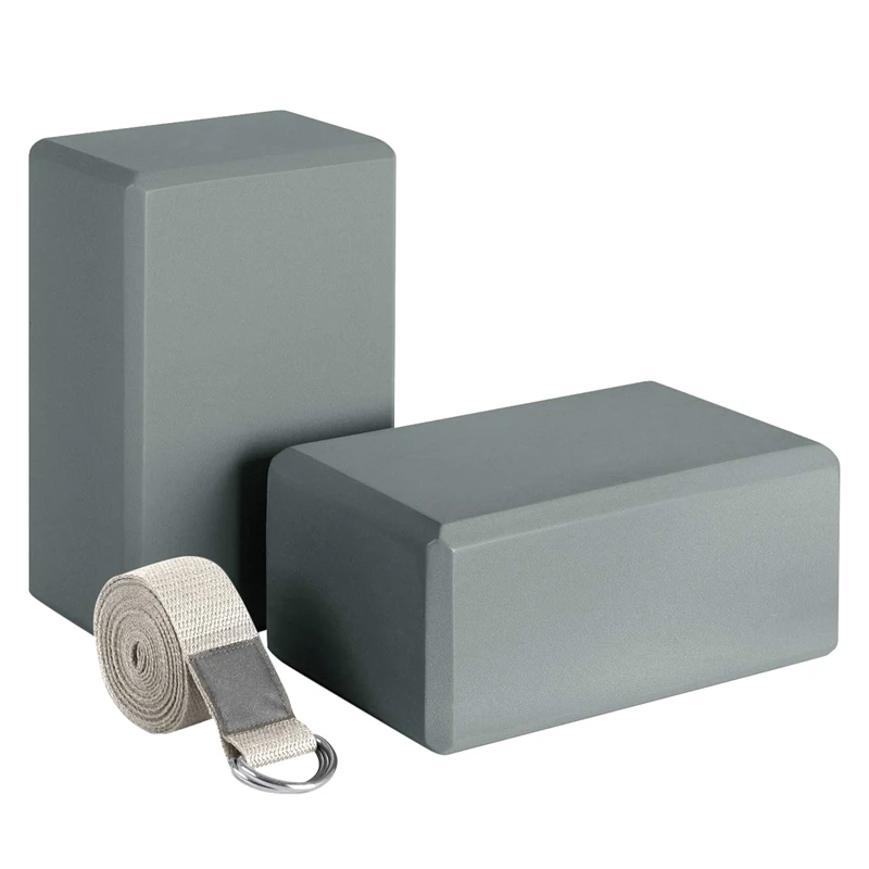 Yoga Block E Yoga Strap Set Eva Foam Soft Antiscivolo Yoga Blocks Allenamenti Di Stretching E Tonificazione Universali Per Pilates