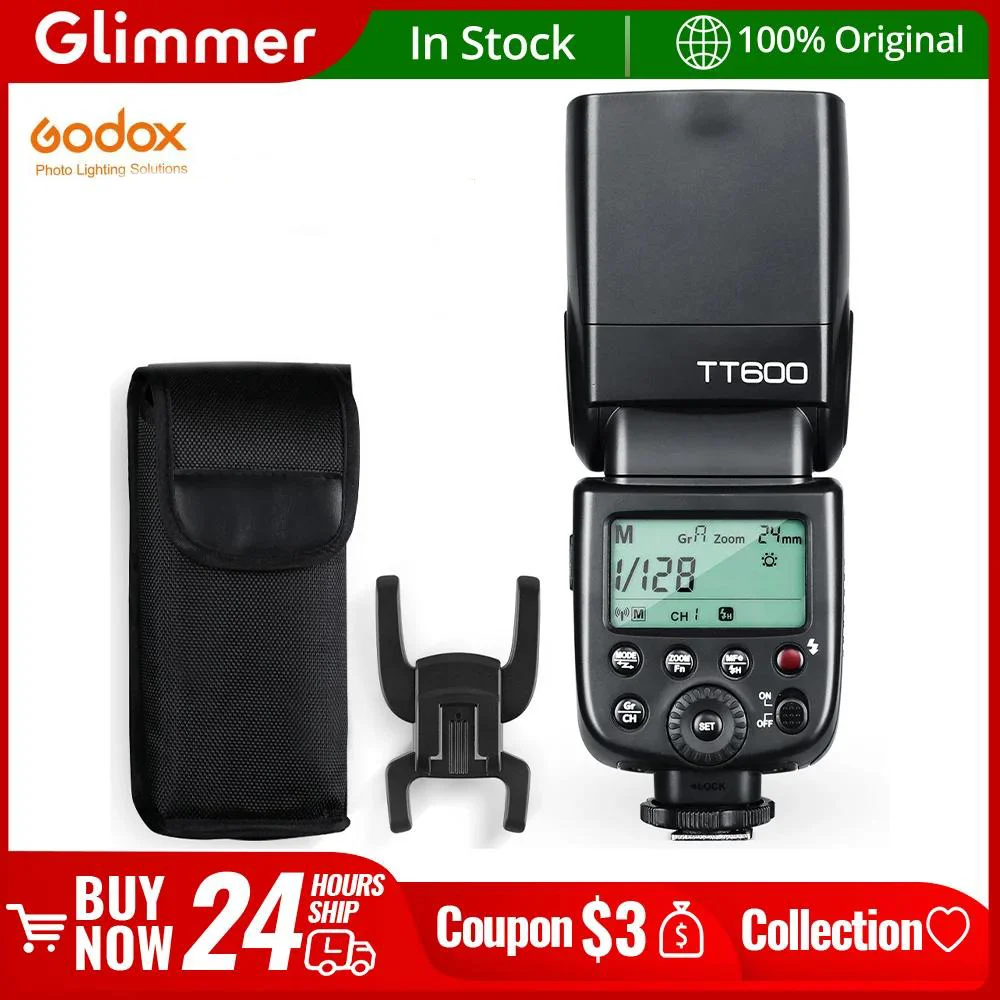 Godox TT600 TT600S 2.4G Kablosuz GN60 Master/Slave Kamera Flaşı Speedlite Canon Nikon Sony Pentax Olympus Fuji Lumix için