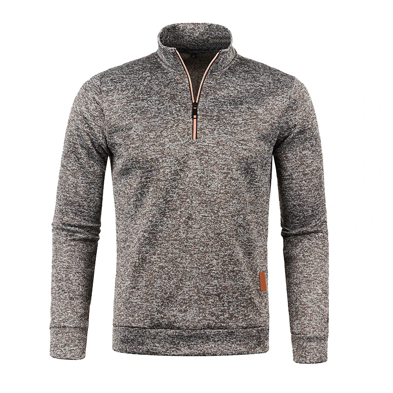 Description Picture 6 of item2024 New Arrive Winter Men's Fleece Thicker Sweater Coat Half Zipper Turtleneck Warm Pullover Male Slim Knitted Wool Sweaters