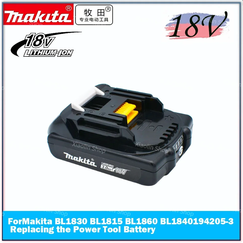 

Makita Rechargeable 18V 3.0Ah Li-Ion Battery For Makita BL1830 BL1815 BL1860 BL1840 194205-3 Replacement Power Tools Battery