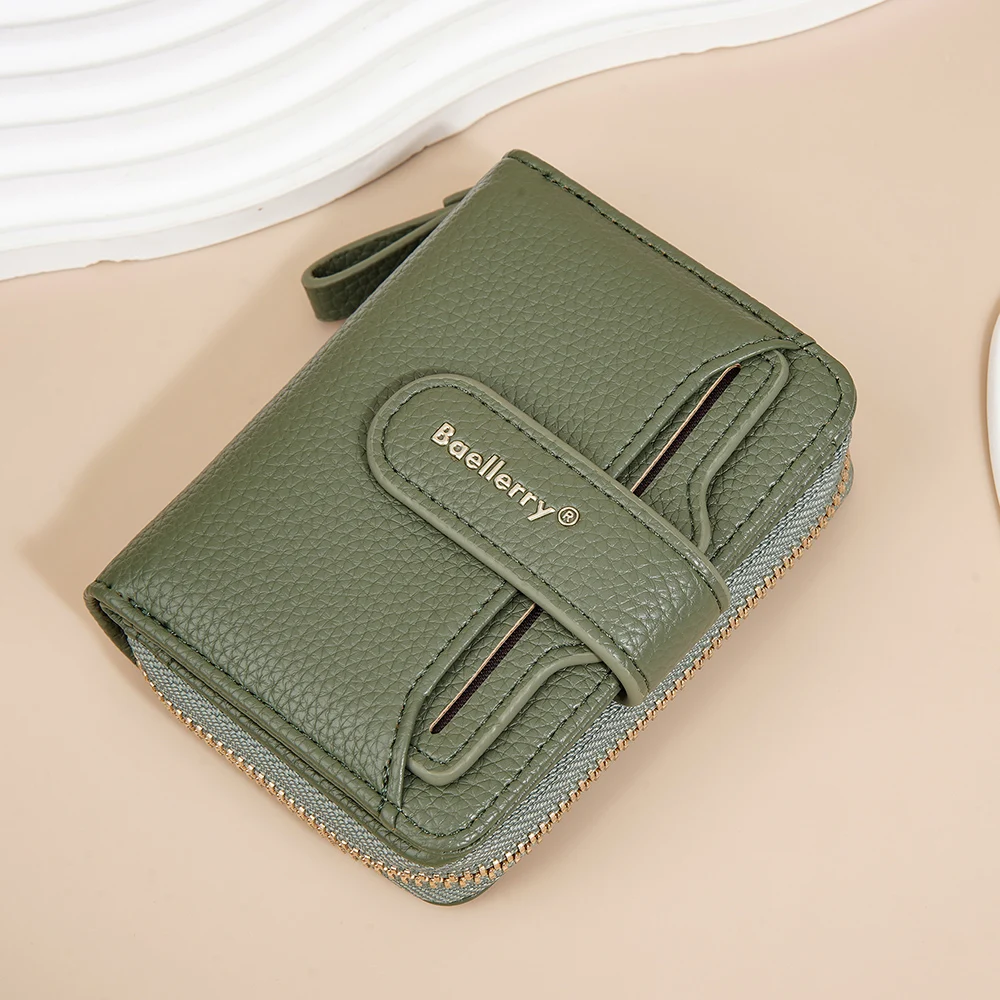 Multi-colors Fashion Women Coin Purse Leather Wallet Short Belt Hasp Ladies Girls Card Holder Clutch Bag Green Wallets for Women 2