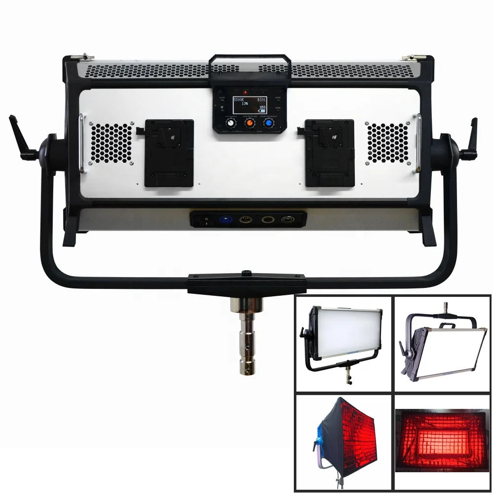 

Yidoblo Black AI-3000C 300W RGBW LED Remote Film Light Photography Softbox Lighting Broadcasting Light Adjustable 2800k-9999k