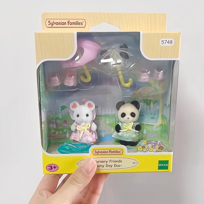 

Anime New A Et Sylvanian Families Girl Figures Cute Ocean Starry Sky Raincoat Baby Figure Christmas Children Toys Gifts