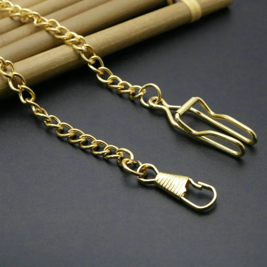 Alloy Pocket Watch Link Luxury Retro Skeleton Mechanical  Watch Holder Chain Necklace Chain Necklace Jewelry Gift Decor Unisex