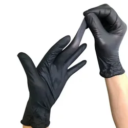 Multipurpose Disposable Nitrile Gloves for Household and Professional Use (Black)