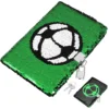 Sequin Notebook Reversible Football Pattern Notebook with Lock and Keys Diary Journal Travel Notebook Diary for Kids and Adults 3