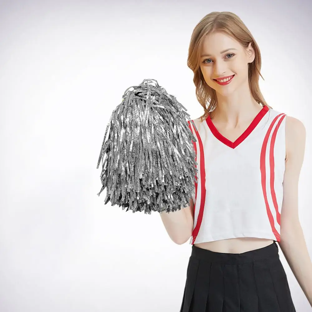 

Eco-friendly Cheerleader Hand Flower Bright Color Cheer Universal 2 Holes Match Handheld Cheerleading Pompons