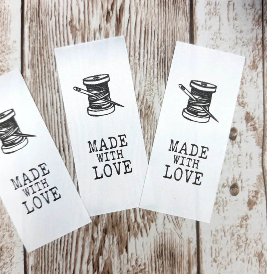 Wudaizhi Etichette In Tessuto Fatti A Mano Etichette 50 Pezzi Per Nomi Per Abiti Etichette In Costume Etichette Tessili Per Artigianato Fai -Te