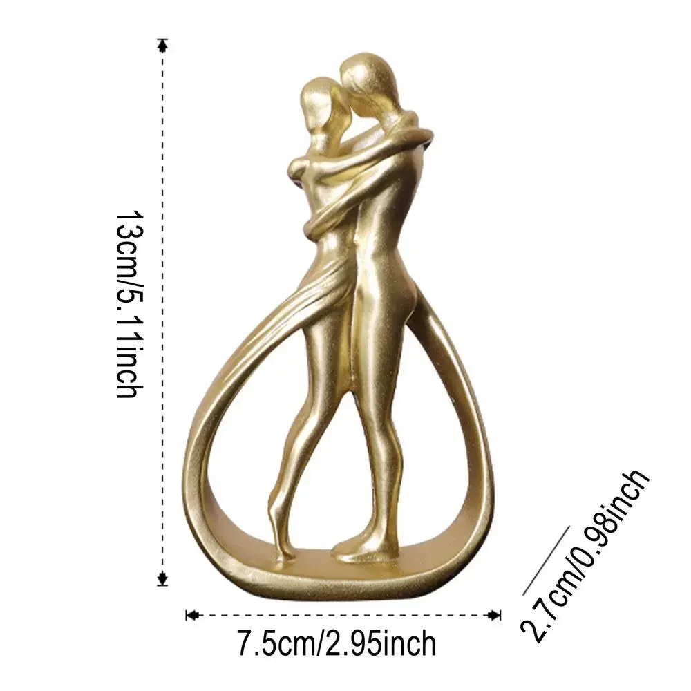 Description Picture 2 of itemModern Abstract Hugging Couple Statue Home Decoration Figure Sculptures & Figurines for Interior Aesthetic Living Room ornaments