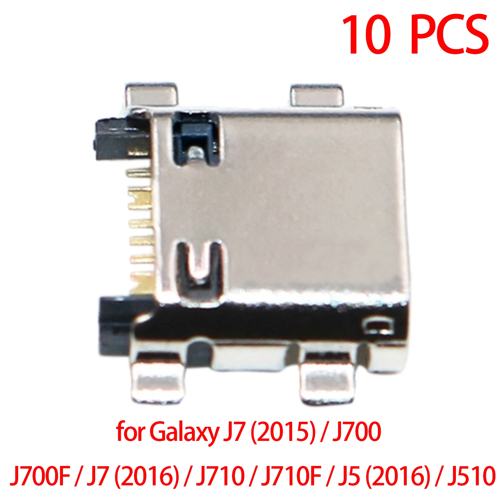 

10 PCS Charging Port Connector for Galaxy J7 (2015) / J700 / J700F / J7 (2016) / J710 / J710F / J5 (2016) / J510