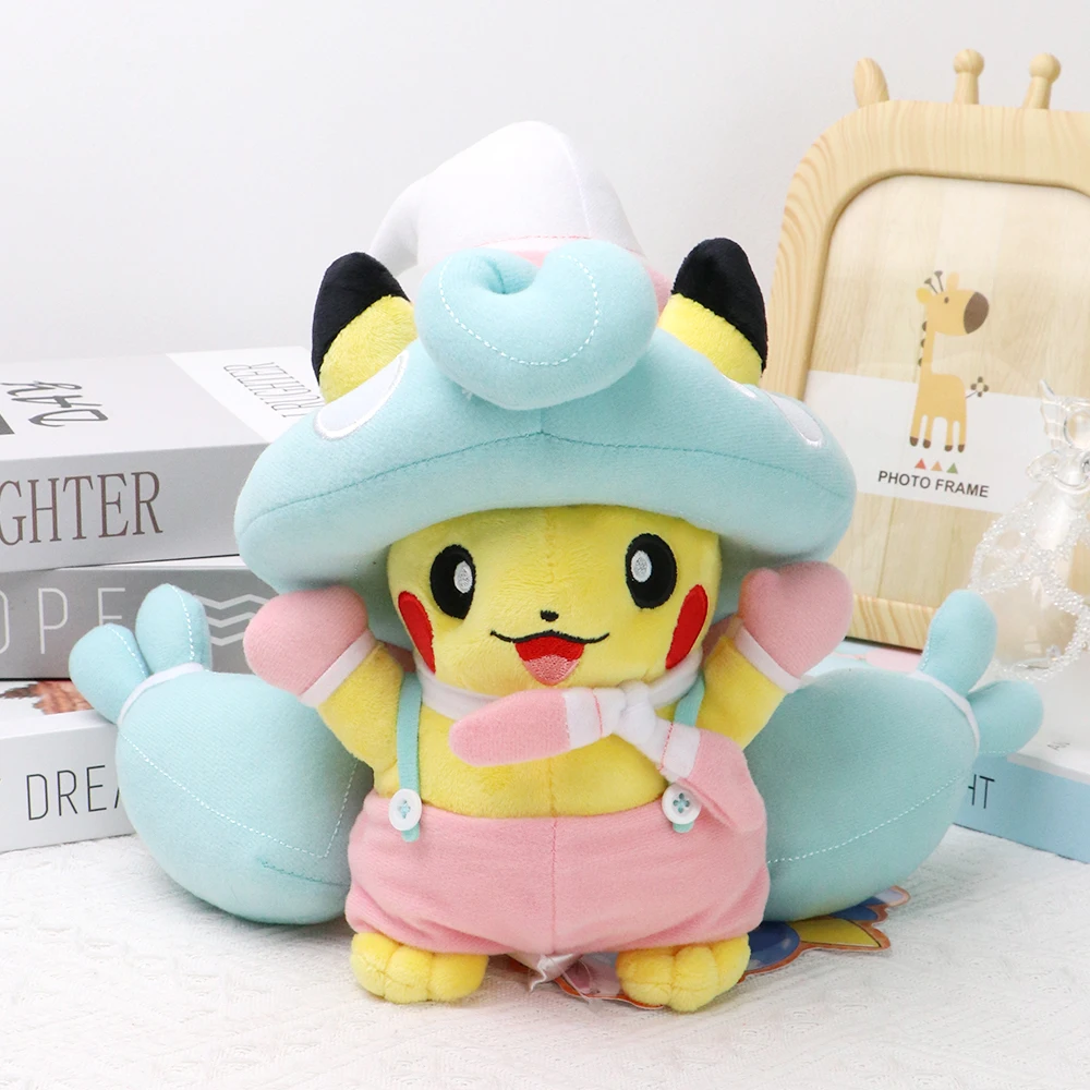 Eevee Pikachu Cosplay Plush Toys Charizard Peluche Lucario Pikach Stuffed Animal Doll Plushies Cute Cartoon Gift Cartoon Dolls