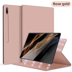 Premium Magnetic Cover with Pen Holder for Tab S7 S8 11in (Rose gold)