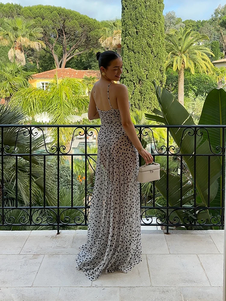 Vestidos Casuales Vestidos Com Telas Transparentes Vestido Largo