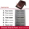 Genuine Leather Short Men RFID Wallets Name Engraving Leather Card Holder Brand Men Purse Retro Coin Pocket Zipper Male Wallet 3