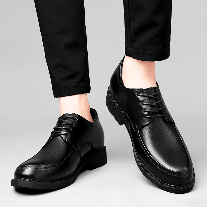 chinese dress ladies Men's Formal Lace-Up Boots with 3.5 Inch Hidden Height Increase – Baxxico main image 1
