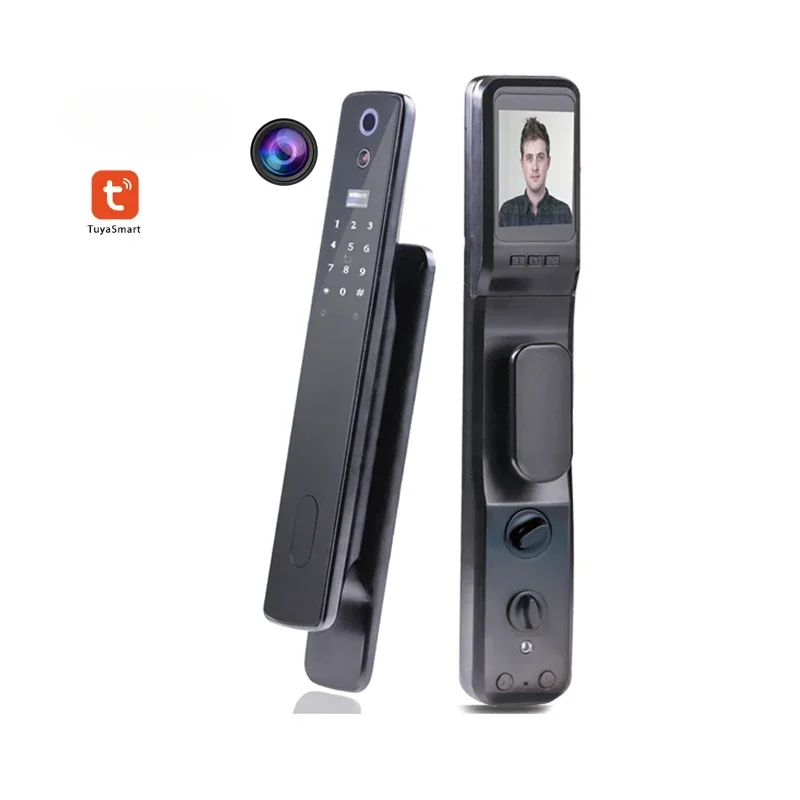 

Tuya WiFi App Smart Door Lock Biometric lock fingerprint door handle Digital Keyless smart lock