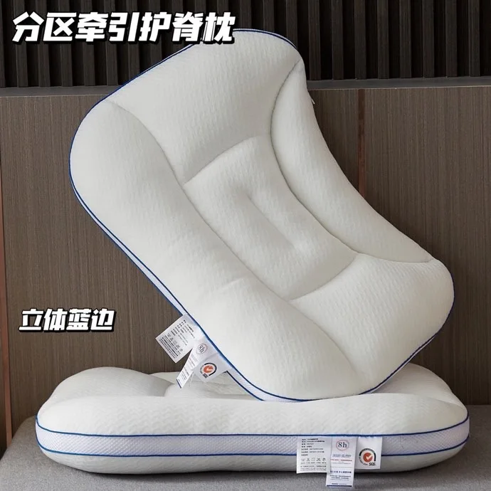 

100%Cotton Pillow Bedroom Bed Sleep Cervical Pillow for Improve Sleeping Contoured Support Pillow Bedroom Pillow Core Protection