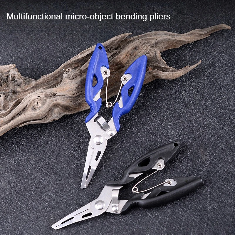 Description Picture 2 of itemMultifunctional Curved Mouth Road Sub Pliers Cutting Lines Uncoupling Fish Hooks Opening Coils Outdoor Fishing Tools Plier