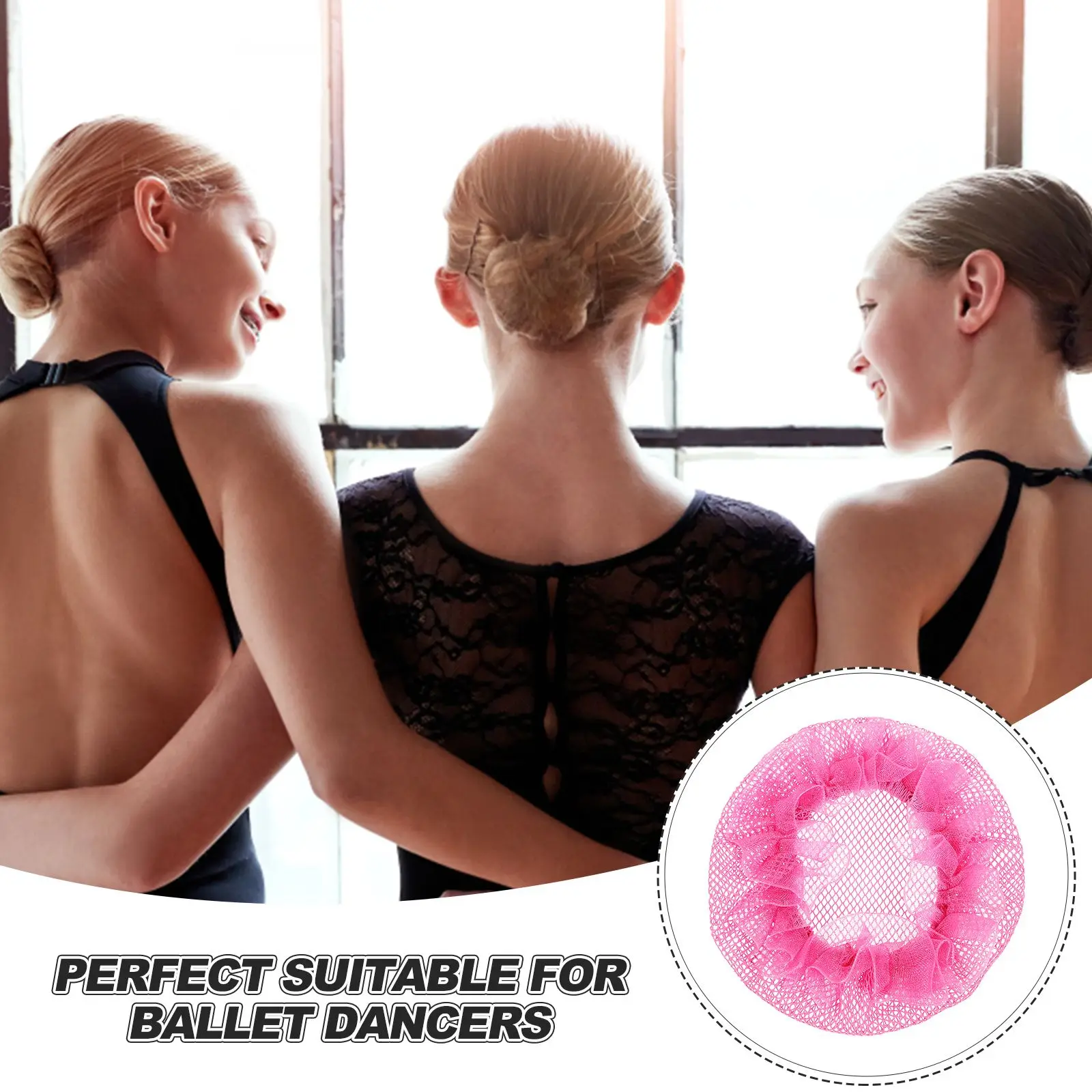 5 Pcs Hair Nets for Women Bun Cover Dancing Steamed Stuffed Ballet Rosy Women's