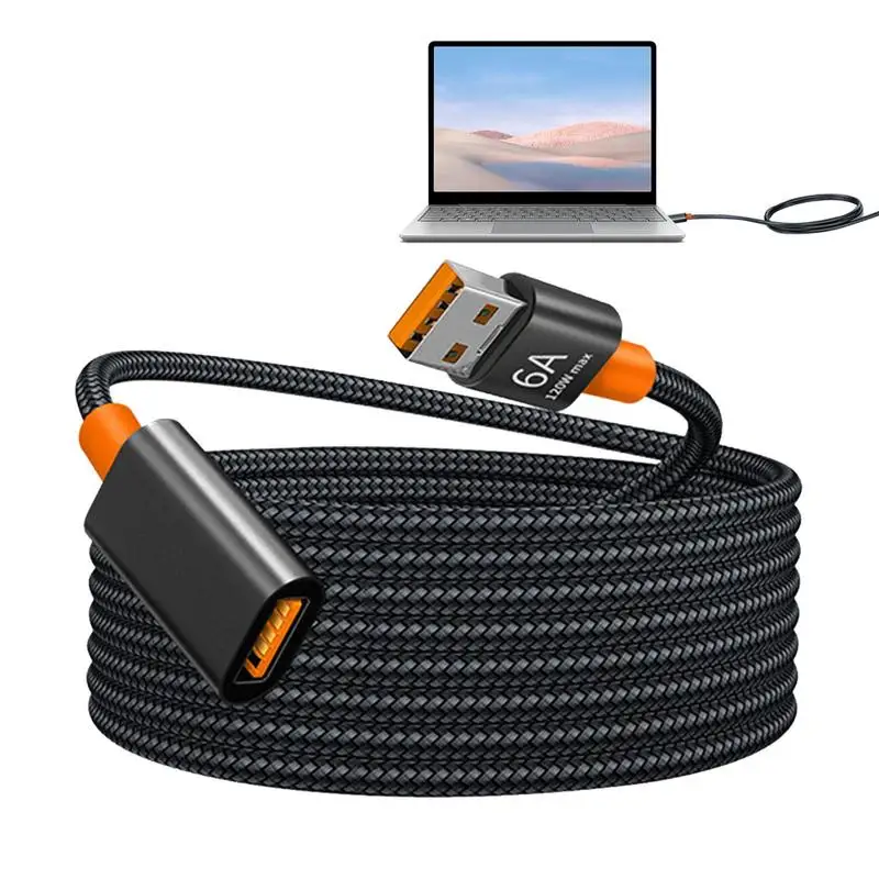 USB 3.0 어댑터 연장 코드 나일론 편조 USB 케이블, 플래시 드라이브 프린터 마우스 하드 드라이브용, 3.3/4.9 FT