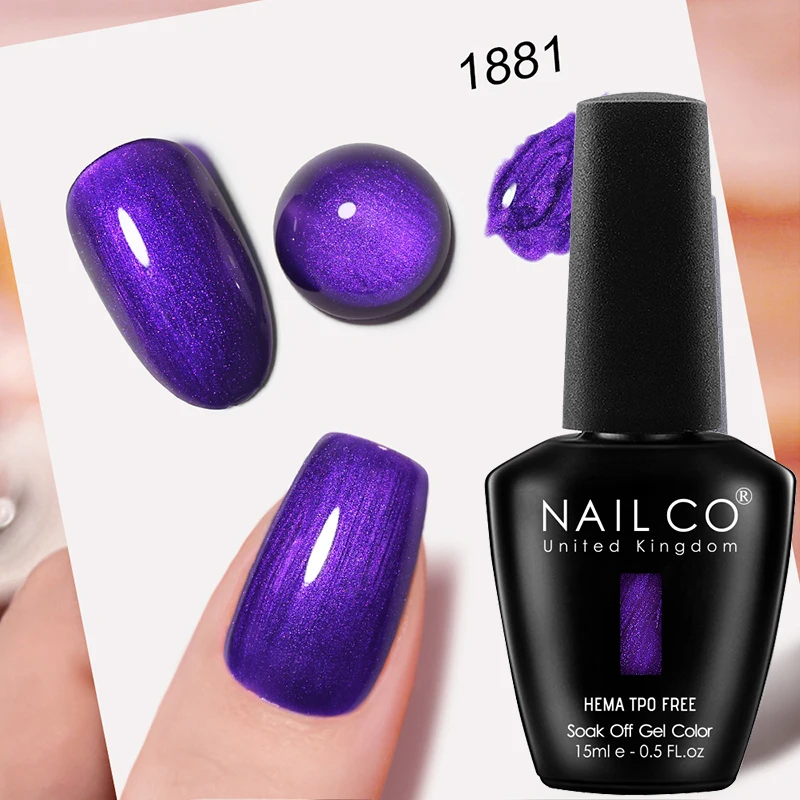 NAILCO Premium Soft Color Gel Polish - Vibrant Semi-Permanent Varnish, HEMA & TPO Free
