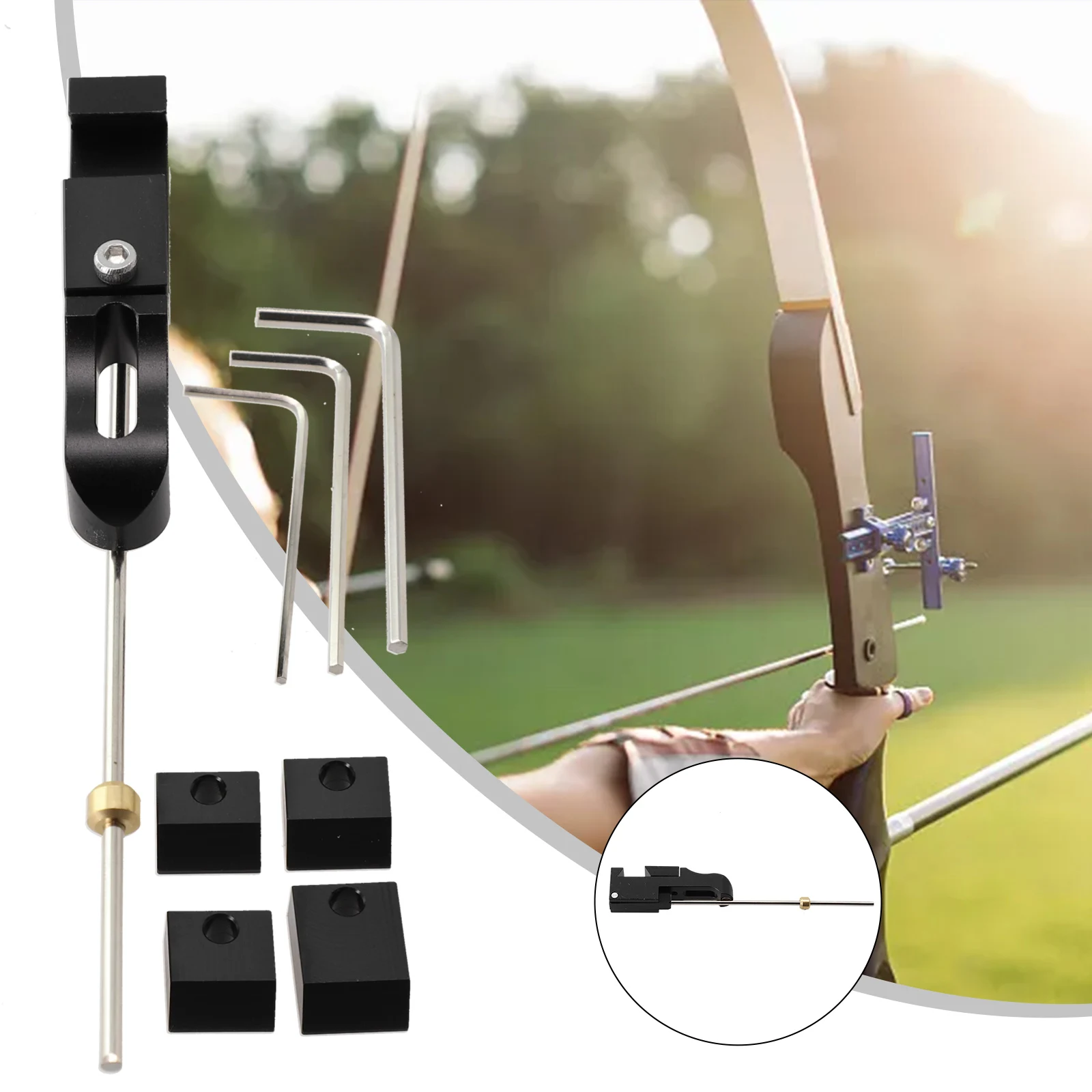

Clicker Stick Archery Clicker прямой вытяжной 1 шт. CNC технология Высокоточный металлический материал рекурсивная Замена