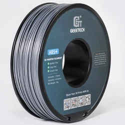 Premium ABS 3D Printing Filament, 1.75mm, 1KG Spool, Tangle-Free & Non-Toxic, Vacuum Sealed - Assorted Colors (Silver)