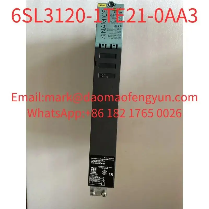 

6SL3120-1TE21-0AA3 использованный протестированный ок в хорошем состоянии SINAMICS S120 модуль с одним двигателем вход: 600 В постоянного тока выход: 400 в 3 переменного тока, 9 А